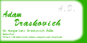 adam draskovich business card